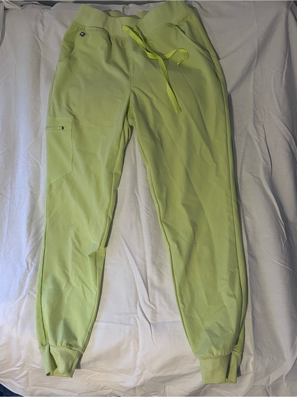 Women’s jogger scrub pants - neon yellow/green